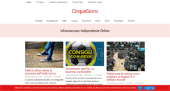 Desktop Screenshot of cinquegiorni.it